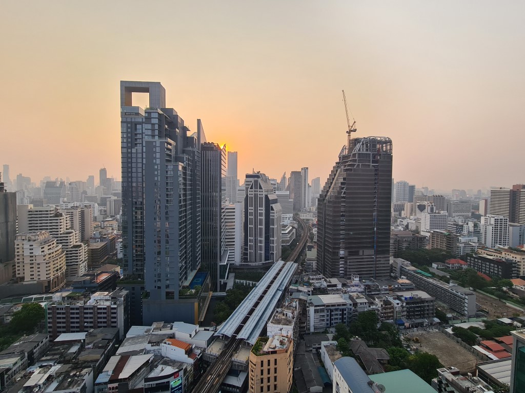 Sunsets in Bangkok in April