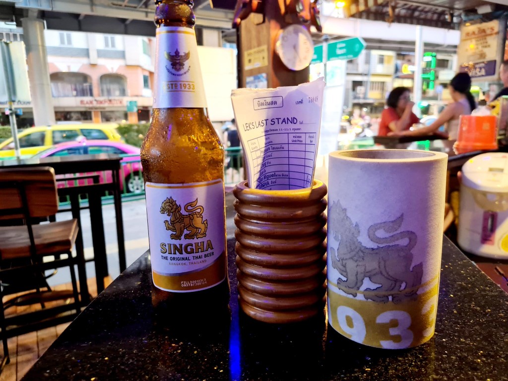 Beer at a Beer Bar on Sukhumvit Road