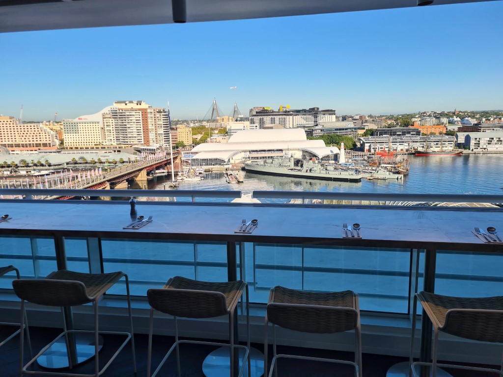 Great View of Darling Harbour from Club Lounge Hyatt Regency Sydney