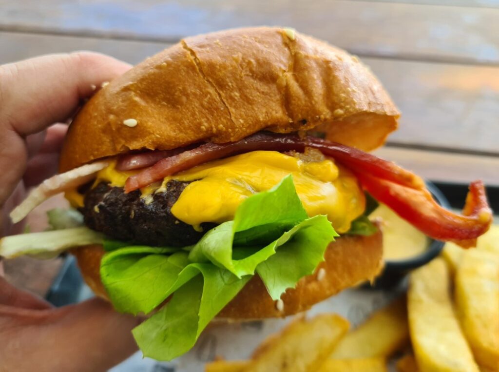 Champion Bacon Cheese Burger at The Sporting Globe Sydney