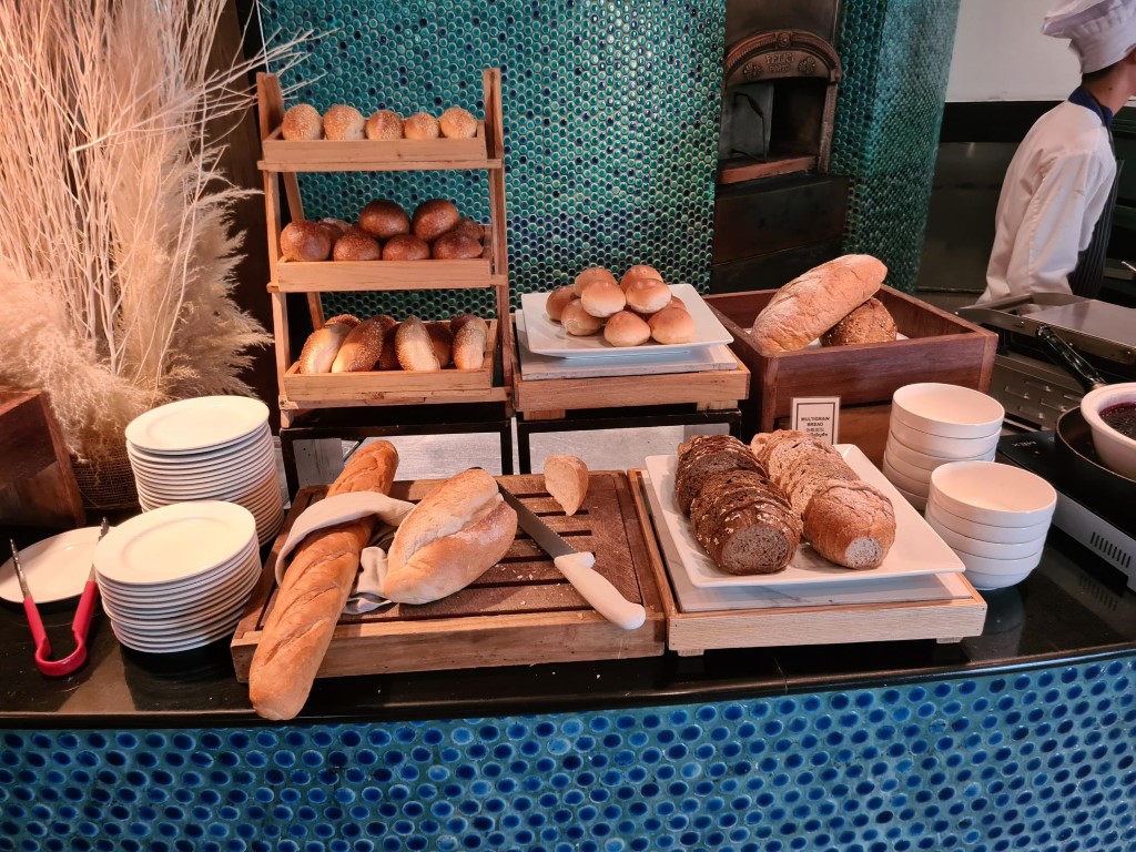Fresh Baked Bread at the Buffet Breakfast at Hilton Hua Hin Resort Hotel