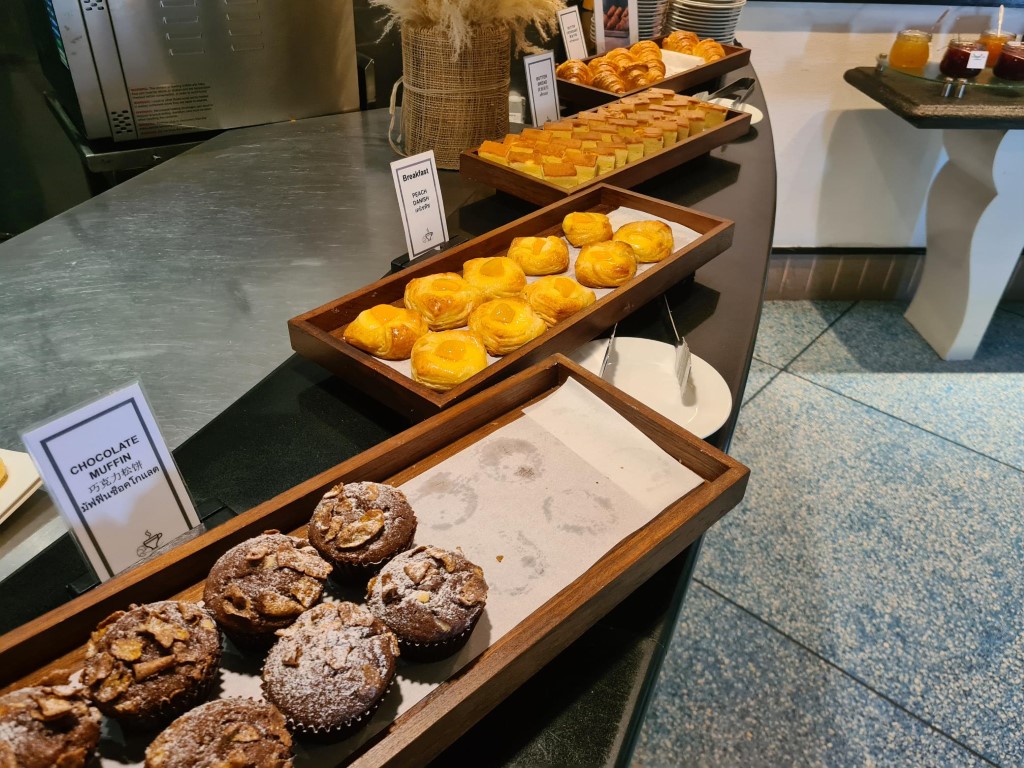 Freshly baked pastries at the Buffet Breakfast at Hilton Hua Hin Resort Hotel