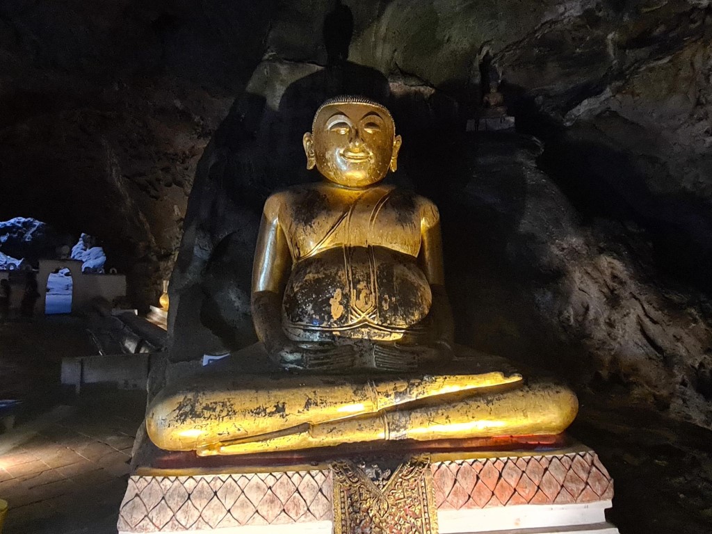 Golden Buddha Statue at Khao Luang Cave Phetchaburi