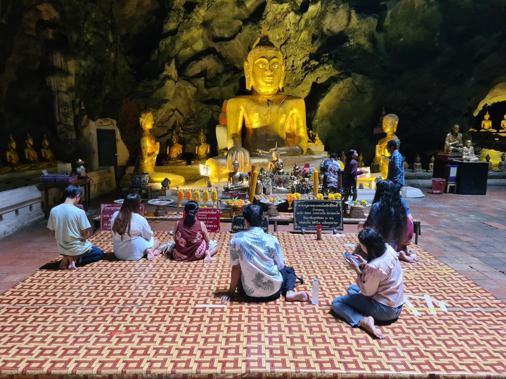 Local Thai Buddhists at Khao Luang Cave Phetchaburi