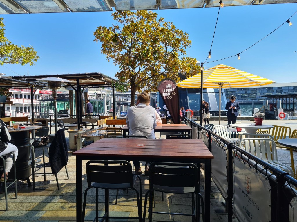 Outdoor seating at The Globe Sporting Bar Sydney