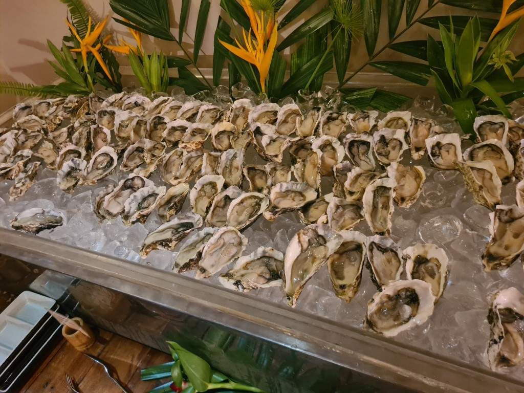 Oysters at the Japanese Buffet at Hagi Japanese Restaurant Hua Hin