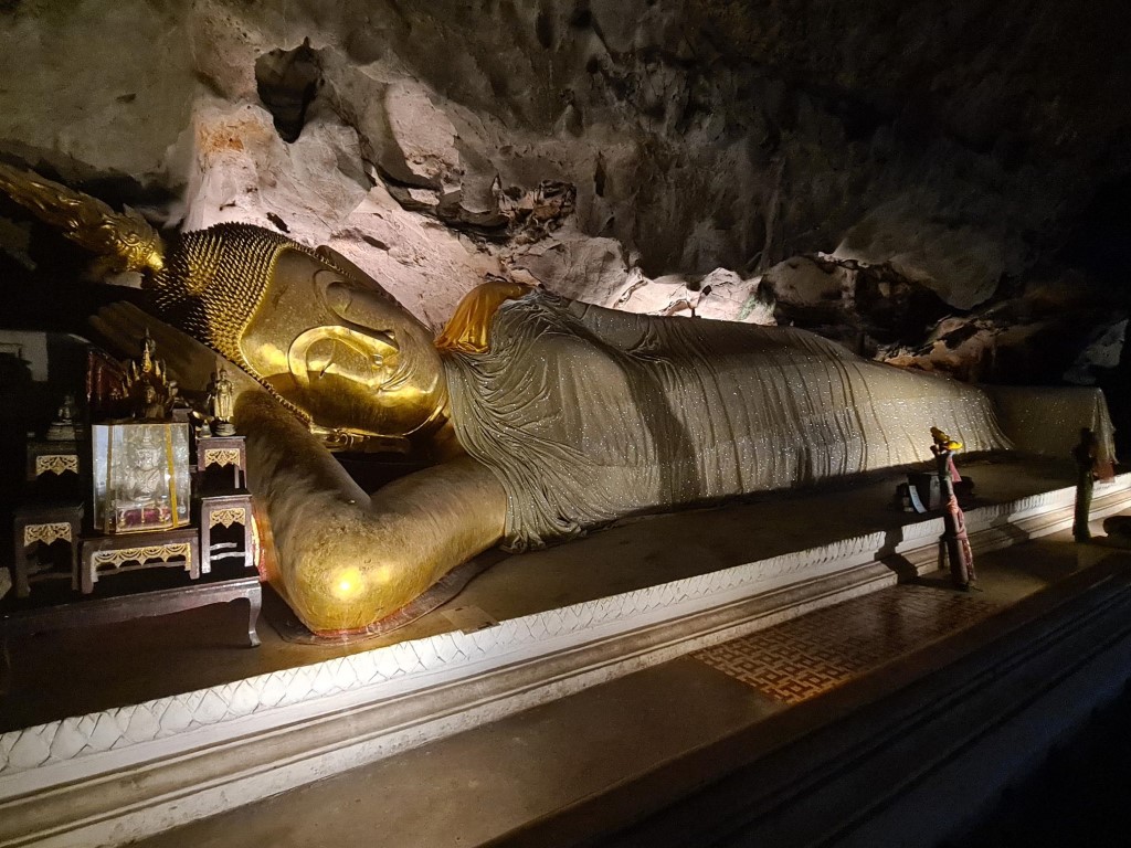 Reclining Buddha Statue at Khao Luang Cave