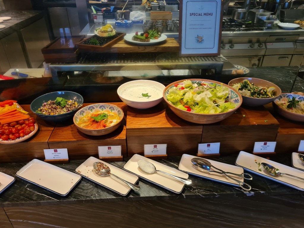 Salad at the Buffet Breakfast in Hyatt Regency Sukhumvit Bangkok