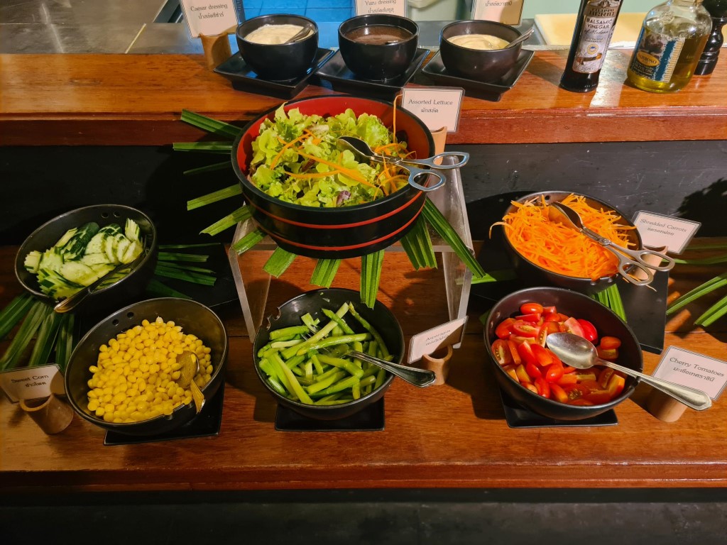 Salad at the Japanese Buffet at Hagi Japanese Restaurant Hua Hin