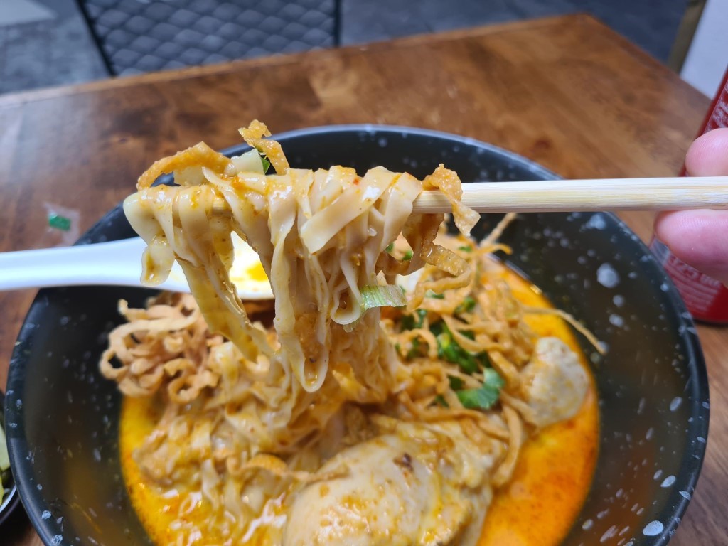 Tasty noodles in the Khao Soi in Bangkok