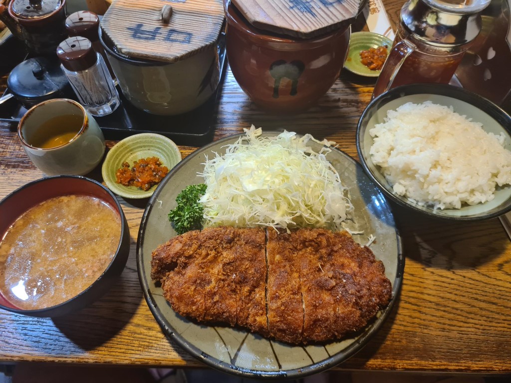 Tonkatsu Lunch Set meal at Tonchinkan Tonkatsu Restaurant Tokyo