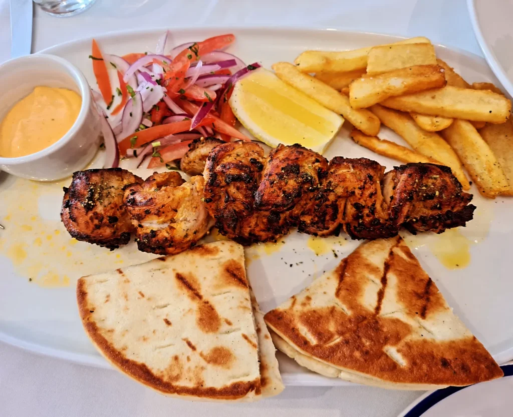 Chicken Souvlaki at Medusa Greek Taverna Sydney City