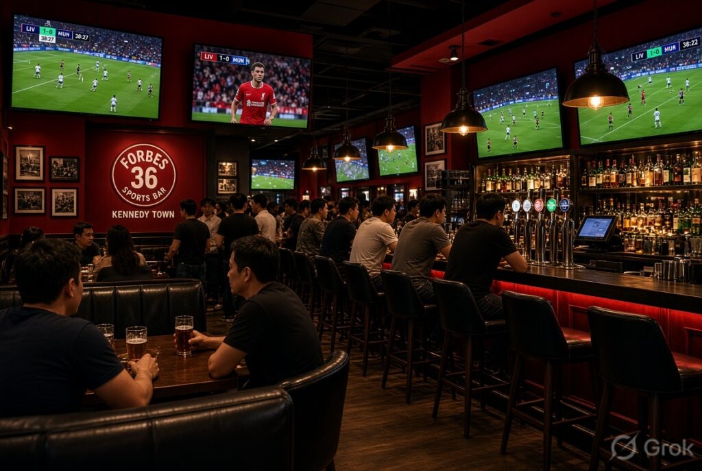 Inside Forbes 36 Sports Bar Hong Kong