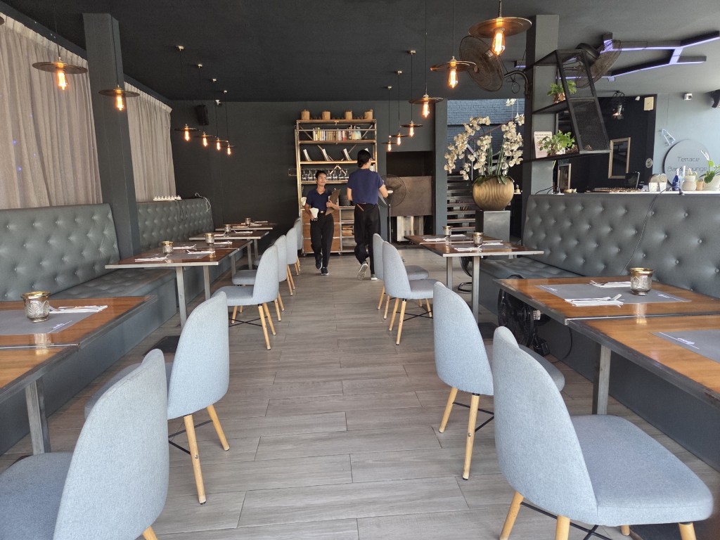 Inside dining area of 70 Farenheit Restaurant Lamai Beach