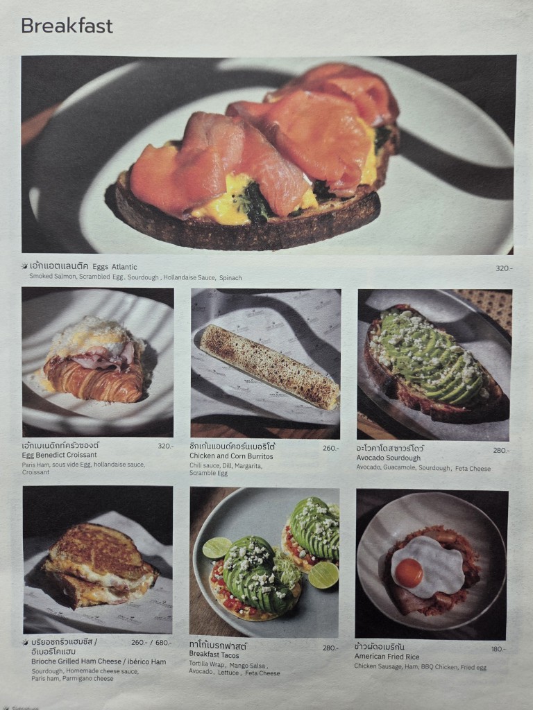 Breakfast Menu at Day and Night Restaurant Chaweng Beach