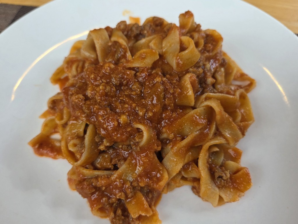 Fettunini Bolognaise at Osteria Emporio Caffe Lamai Beach
