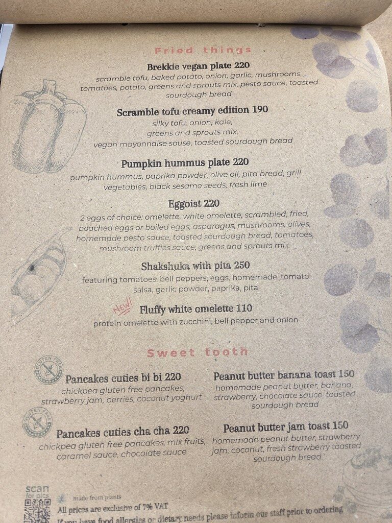 Fried Things menu at Annie's Eatery Lamai Beach