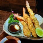 Tempura prawns at Dahana Japanese Restaurant in Seminyak