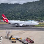Qantas A3300-200 Rego VH-EBG at Cairns Airport
