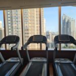 View from the cardio machines at the gym at Hyatt Regency Tokyo Hotel