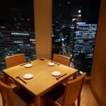 Restaurant with a view over Shinjuku Tokyo