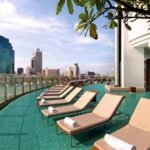 Swimming pool at the Hilton Hotel Bangkok